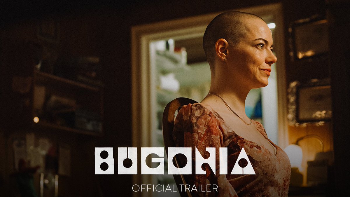 BUGONIA. Watch the official trailer now. A Yorgos Lanthimos film, starring Emma Stone and Jesse Plemons. Only in theaters October 24.