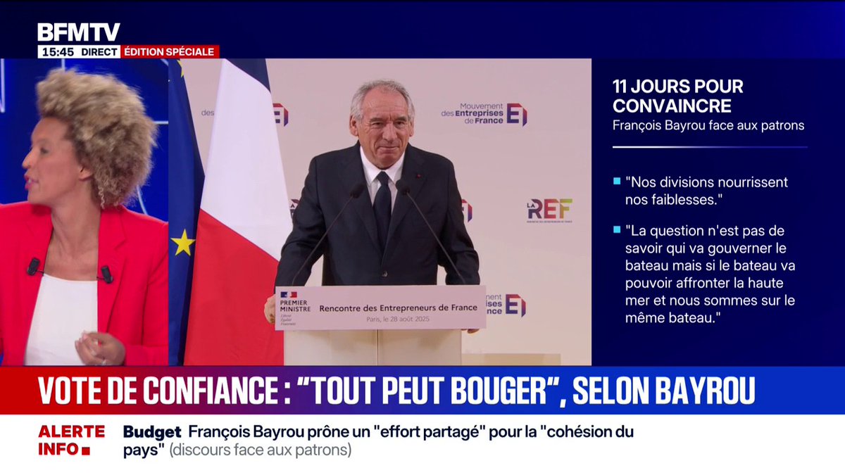 🤣🤣🤣 Bayrou n’assume pas sa sortie sur les boomers et il raconte que ce que tout le monde a entendu, ce sont des « propos déformés » Il n’assume jamais rien, décidément.