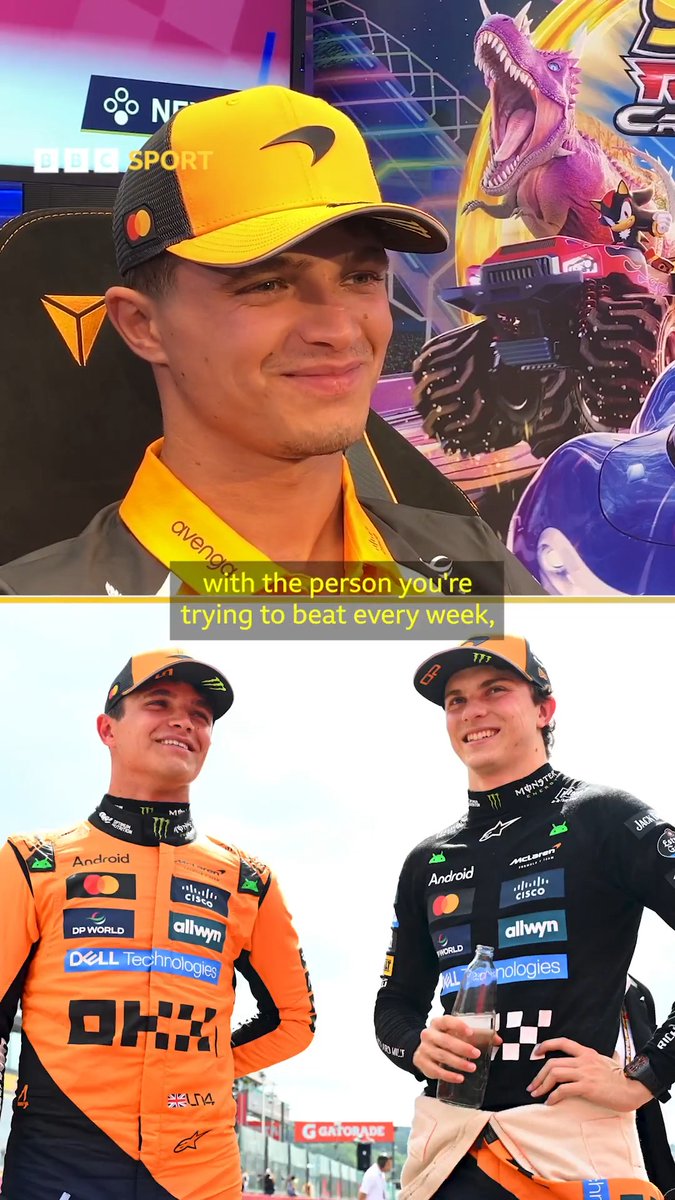 Friends off-circuit but rivals on-track ⚔️ Lando Norris speaks about his 'tricky' relationship with McLaren team-mate and championship rival Oscar Piastri 🏎