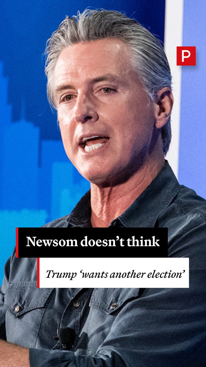Newsom doesn't think Trump "wants another election." In a sit-down interview with POLITICO, Gavin Newsom predicted Trump does not want to leave office after his term ends. "Wake up," the California governor told the audience, "You will lose your country."