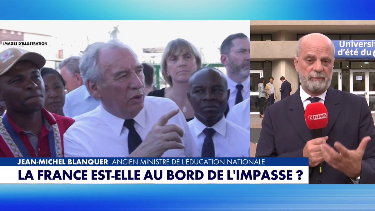 Jean-Michel Blanquer : «C'est très grave et il faut qu'il y ait une solution. À court terme, il ne peut rien y avoir de satisfaisant. On est obligé de faire passer un budget pour la France. Si on n'y arrive pas, c'est la France qui va être victime de ça.» #Punchline