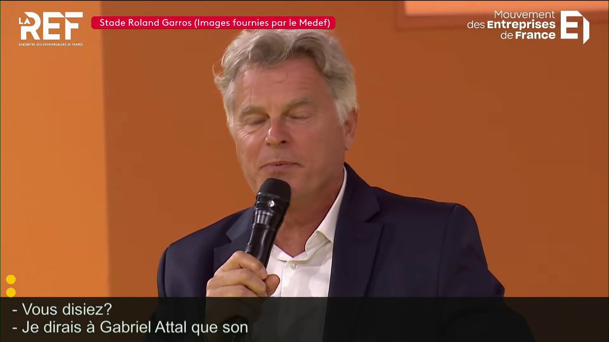 🔴 DIRECT - "Vous avez appauvris la nation", lance Fabien Roussel à Gabriel Attal, alors que la France "vit sur le même modèle économique depuis trente-quarante ans", selon le secrétaire général du PCF. #Medef.