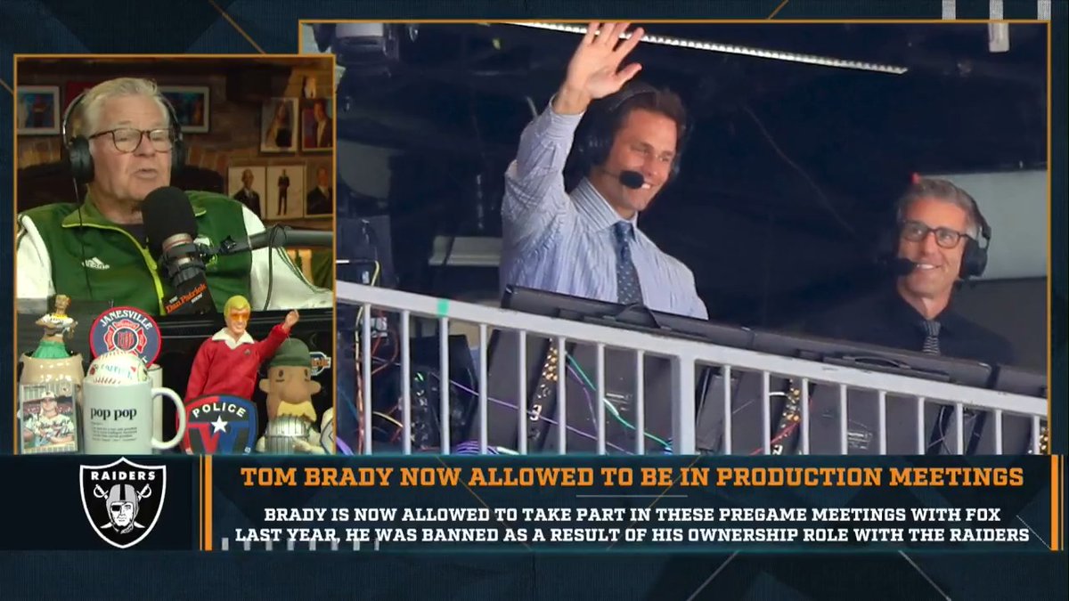 "He shouldn't be in these production meetings. You're a minority owner of the Raiders." – DP reacts to the NFL now allowing Tom Brady in the FOX production meetings.
