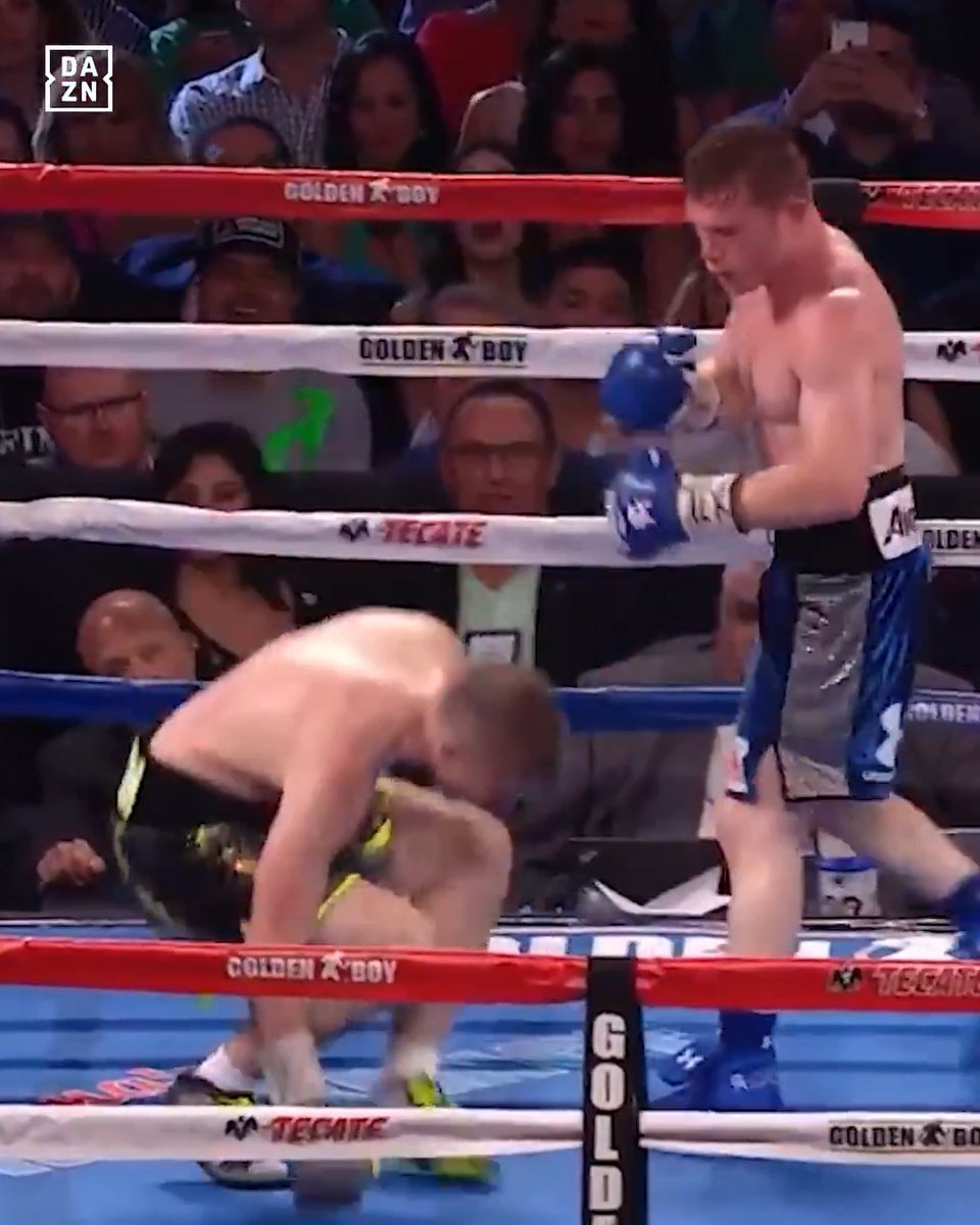 He wasn’t getting up from that Canelo body shot 😬 #CaneloCrawford live on Netflix l Sept 13th in Las Vegas 🥊