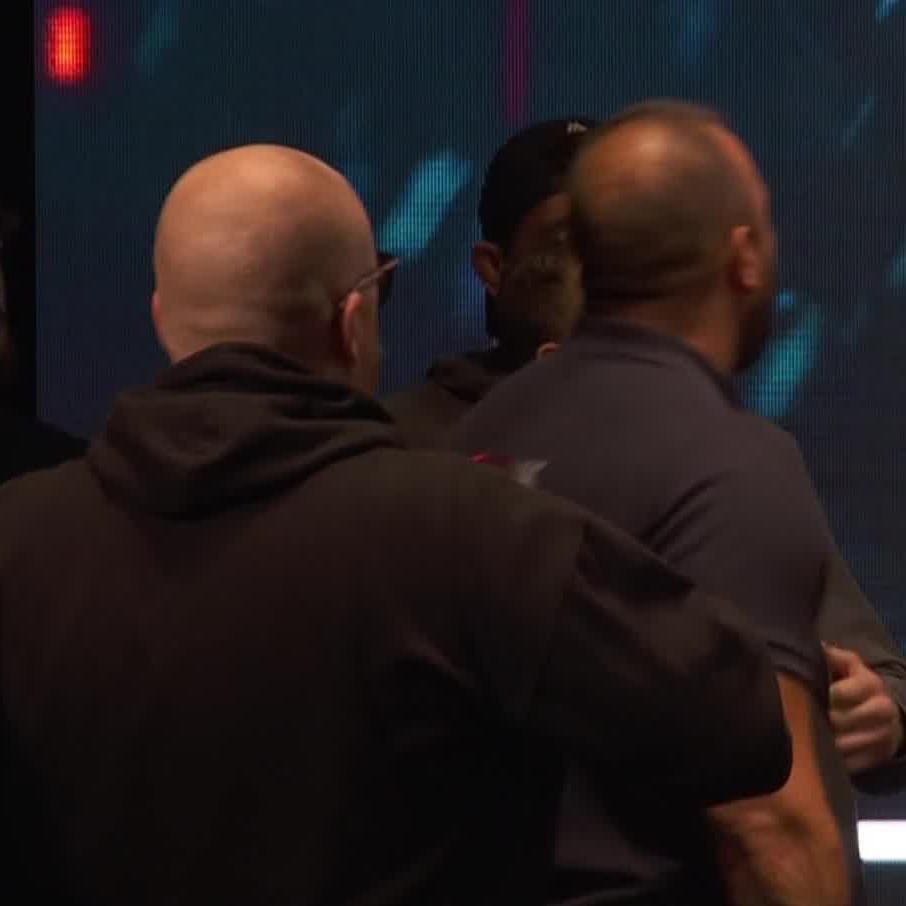 It KICKED OFF between Darren Till and Luke Rockhold at the Misfits press conference 😳
