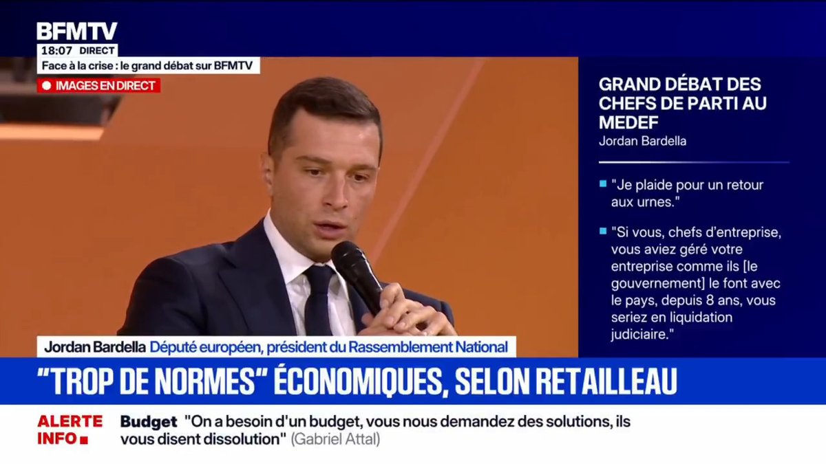 La famille politique de Bruno Retailleau met en œuvre, au Parlement européen, le Green Deal, qui est une véritable montagne de normes contre nos entreprises. Ils soutiennent, au niveau européen, un véritable monstre administratif ! #LaREF25