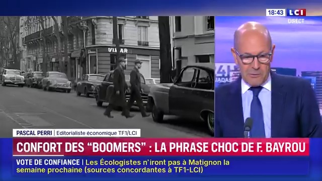 ▶️️️#France - Qui sont les “Boomers” ciblés par F. Bayrou ? : “Cette dette ce n’est pas le produit des boomers, mais le prix de la lâcheté politique de ceux qui nous gouvernent dans ce pays depuis 1980.” PERRI #24hPujadas #LCI #La15 ⤵️