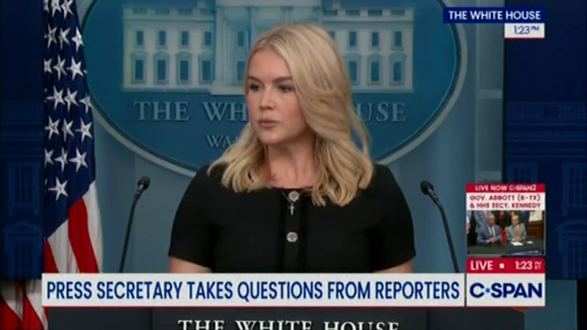 Q: Who will replace the CDC Director and what specifically did she do wrong? Leavitt: She was not aligned with Trump's mission to Make America Healthy Again, and the Secretary asked her to resign. She said she would and then she said she wouldn't, so Trump fired her
