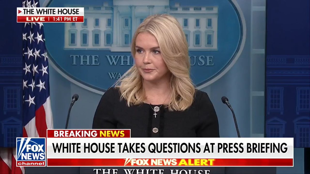 REPORTER: "What can be done to get more police officers on the streets of America?" KAROLINE LEAVITT: "Clearly, Americans want to serve their communities — they just need a leader who encourages them to do so."