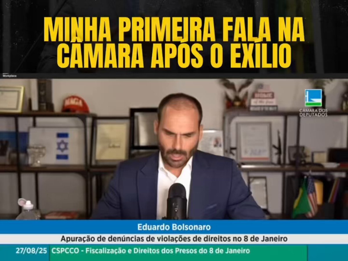 Acho que fui o 1° parlamentar exilado a falar na Câmara. Uma mistura de alegria em ver os colegas de trabalho, ainda que pela tela, e tristeza pelo momento de perseguição política. Aqui meu testemunho👇