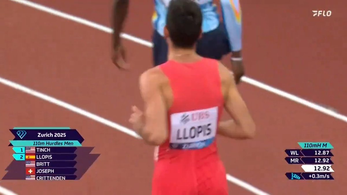 El valenciano Quique Llopis 🇪🇸, con esta espectacular carrera (marca de la temporada) acaba segundo 🥈 en Zúrich y se convierte en el 2º español en subir al podio en la Final de la #DiamondLeague tras Orlando Ortega. Cómo va a llegar al Mundial 🔥