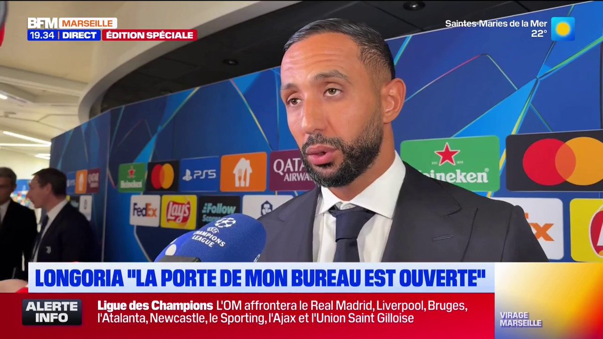La rรฉaction de Medhi Benatia sur le tirage de l'OM en Ligue des Champions. ๐ฅ BFM Marseille Provence