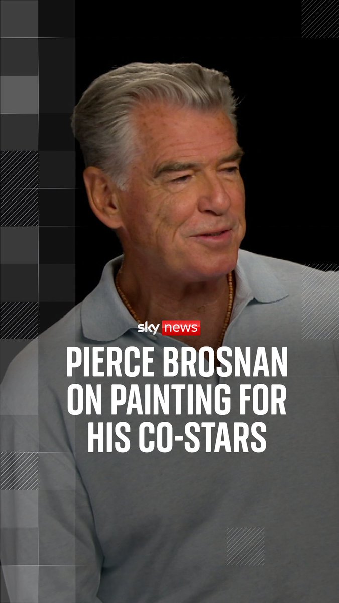 Pierce Brosnan speaks about how a painting he made landed in the hands of his The Thursday Murder Club co-star Tom Ellis.