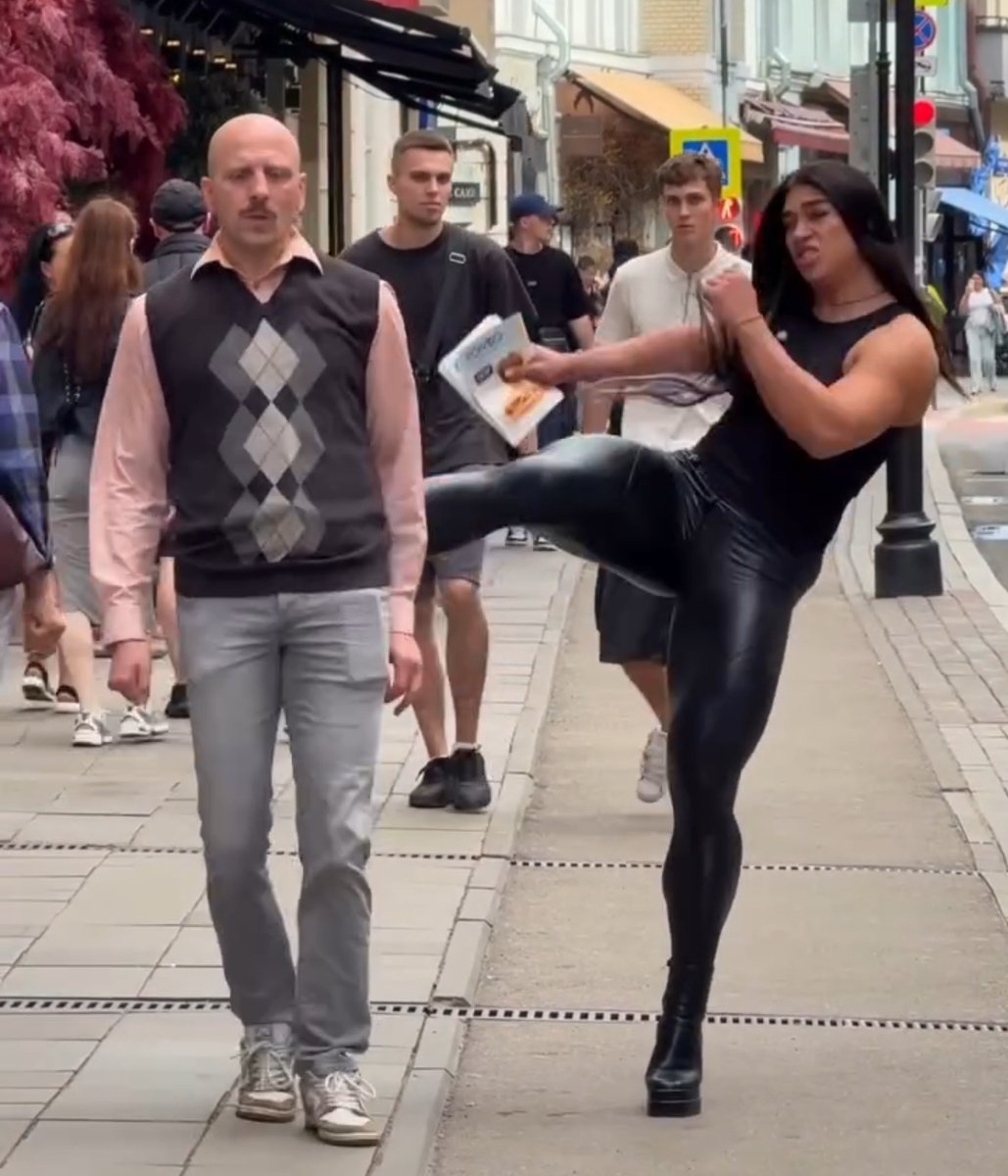 Imagine if a man did this to a woman in public?