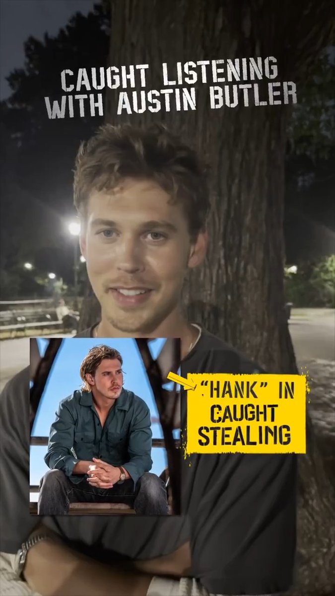 What would Austin Butler rather be caught listening to? Check out Hank’s 90’s inspired playlist on Spotify: Don’t miss #CaughtStealingMovie – now playing in theatres. Get tickets.