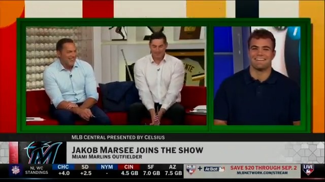 "I was dreaming about it. It doesn't compare, doesn't do it justice. It's been more than I could ask for." Miami Marlins rookie Jakob Marsee is rewriting the history books and enjoying every moment! #MLBCentral