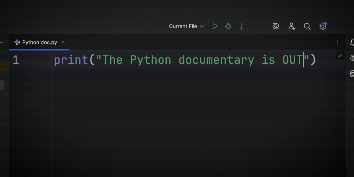 The story of #Python is a story of innovation, collaboration, and community. Watch “Python: The Documentary” – featuring Guido van Rossum, Paul Everitt, and other pioneers – to learn how the language grew from a small idea to a global phenomenon. Created with the proud support of PyCharm, a JetBrains IDE. 🔗 🔗