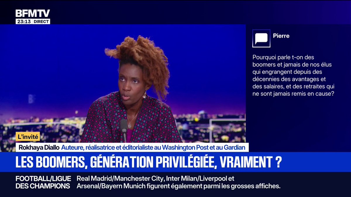 "Les boomers n'ont pas grandi avec la même angoisse que les gens qui ont aujourd'hui 20 ans", estime Rokhaya Diallo, auteure