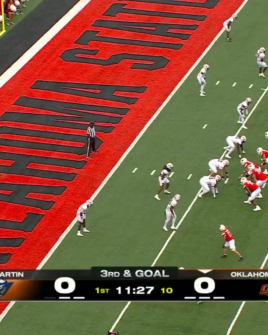 Welcome to the Big 12 QB Club, Hauss Hejny 🤝 OSU Cowboy Football is back in action with a score on their 2025 opening drive. #Big12FB | 📺 ESPN+