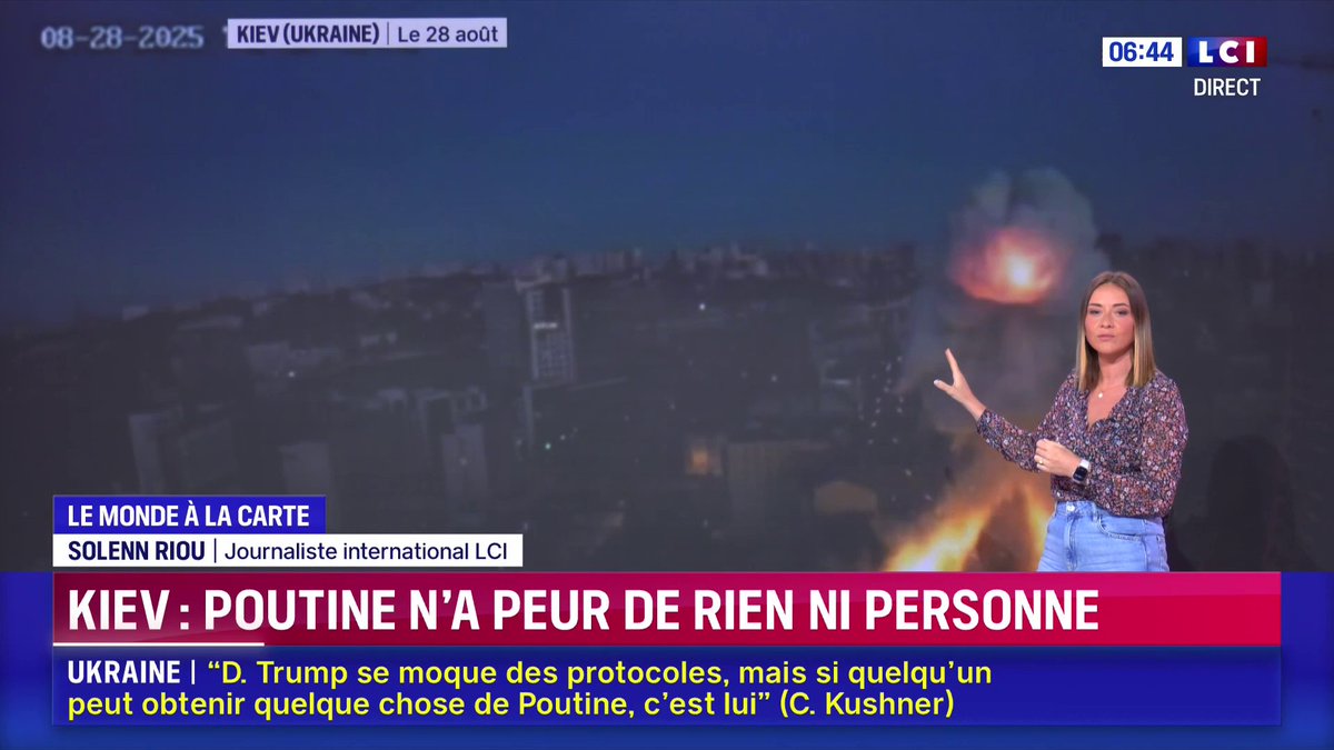 🗣️ Kiev : Poutine n'a peur de rien ni personne - "Pour la 1ère fois des bâtiments européens ont été gravement endommagés (...) Vladimir Poutine nargue les Occidentaux en toute impunité, il ne s'en cache même pas." 🔴 L'édito international de Solenn Riou