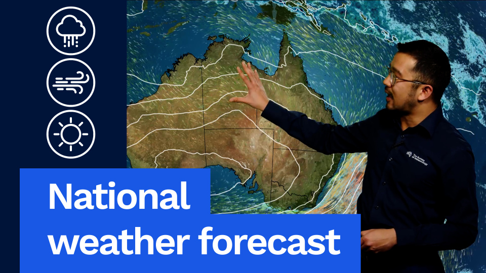 National Weather Forecast: Clearing in the south-east, dry and cooler elsewhere. Video current as 2:00pm AEST Friday 29 August 2025. For the latest forecasts and warnings, go to our website or the BOM Weather app.