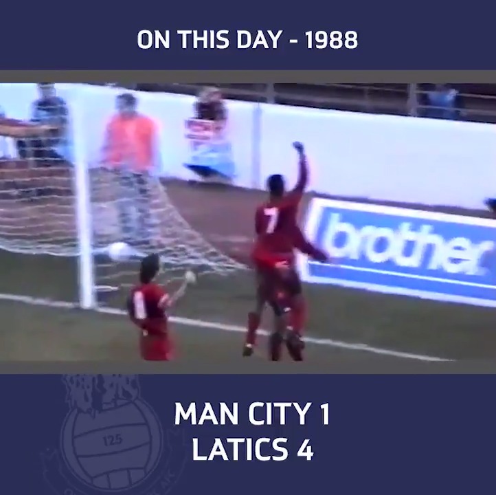 OTD 1988 At Maine Road, a familiar face came back to haunt Manchester City Roger Palmer scored three times as Oldham Athletic ran out 4-1 winners. #OAFC #80s #MCFC
