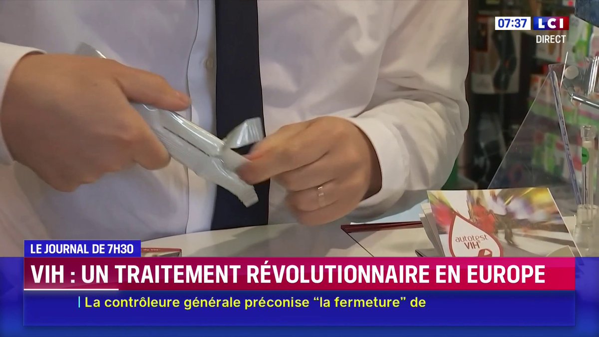 🔴 VIH : un traitement préventif révolutionnaire autorisé en Europe ▶️ 2 injections par an pour une efficacité proche de 100% mais son coût de 24 000 euros par an et par patient interroge.
