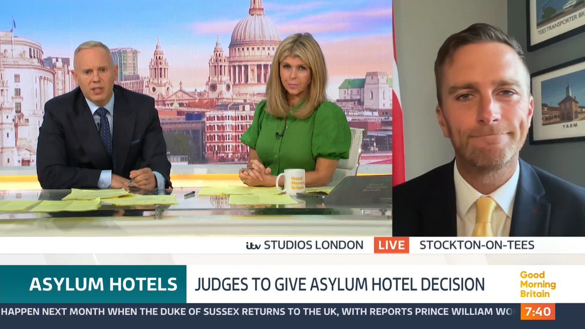 The High Court will decide today whether asylum seekers can be housed at the Bell Hotel in Essex. The Conservatives have criticised the government for putting illegal migrants before local communities by appealing the decision. @robbierinder questions Matt Vickers MP.