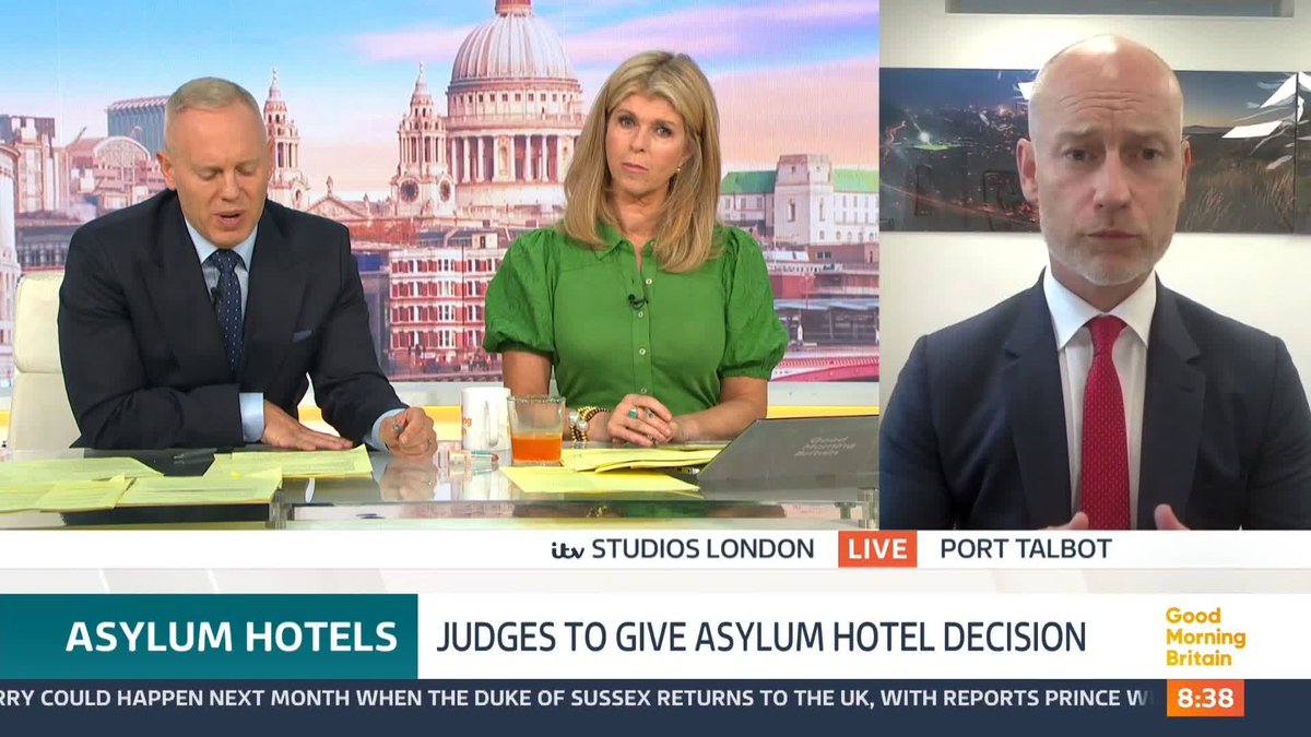 'Where would you discharge them to?' @robbierinder asks Health Minister Stephen Kinnock as judges are due to provide a decision on the future of asylum hotels.
