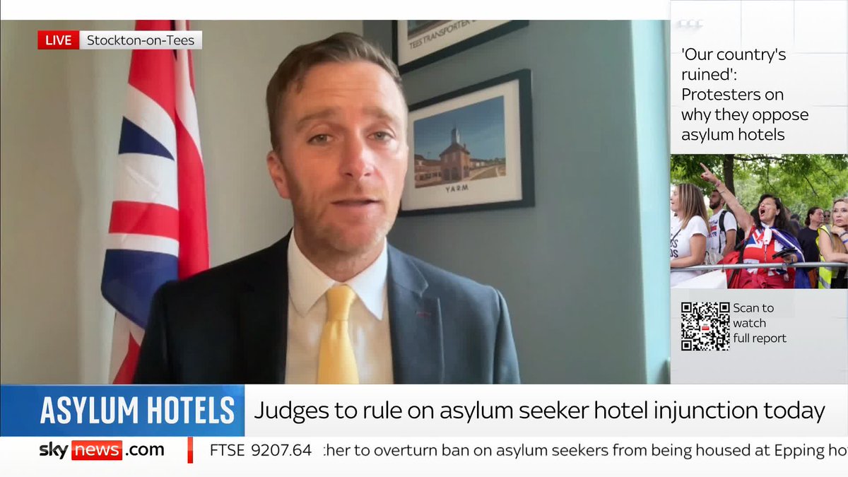 “We need to start sending them back” Shadow Home Office Minister Matt Vickers speaks to Anna Jones as judges are expected to rule on the asylum seeker hotel injunction today.