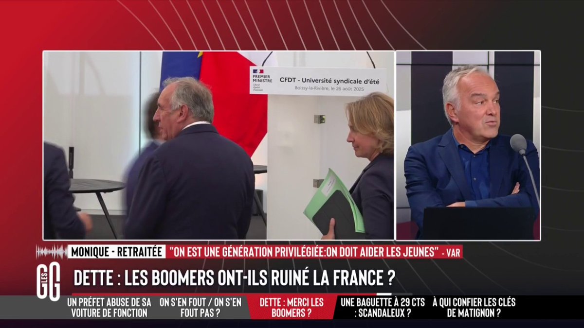 💶 Les boomers ont-ils ruiné la France ? 📞 Monique : "Les boomers, j'en fais partie ! J'ai eu de la chance de travailler à l'époque où en 48h on pouvait trouver un autre boulot... Je faisais 40h mais je trouve qu'on a été gâté. On peut faire un effort pour les jeunes !" #GGRMC