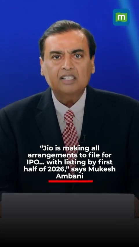 #WATCH 📺 | The much-awaited Jio IPO is set for the first half of 2026! “Jio is making all arrangements to file for IPO, with listing by the first half of 2026,” says Mukesh Ambani, Chairman & MD, Reliance Industries at the 48th RIL AGM. 🚀 #JioIPO #MukeshAmbani #RelianceIndustries #RILAGM