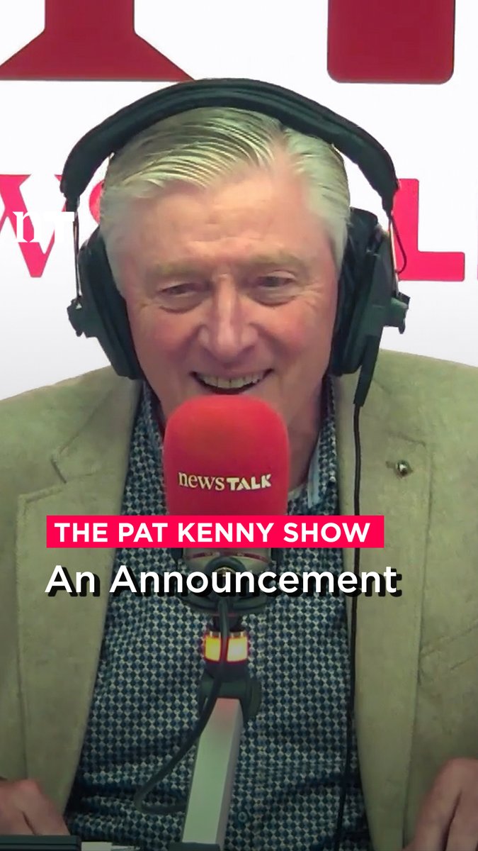 Pat Kenny reveals his future plans with Newstalk. Pat Kenny Newstalk
