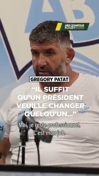 Plutôt satisfait du visage affiché par son équipe, malgré la défaite en amical face à Toulouse (24-28), le manager de l’Aviron bayonnais Grégory Patat a évoqué, après la partie, le sujet de son avenir à la tête du projet sportif.