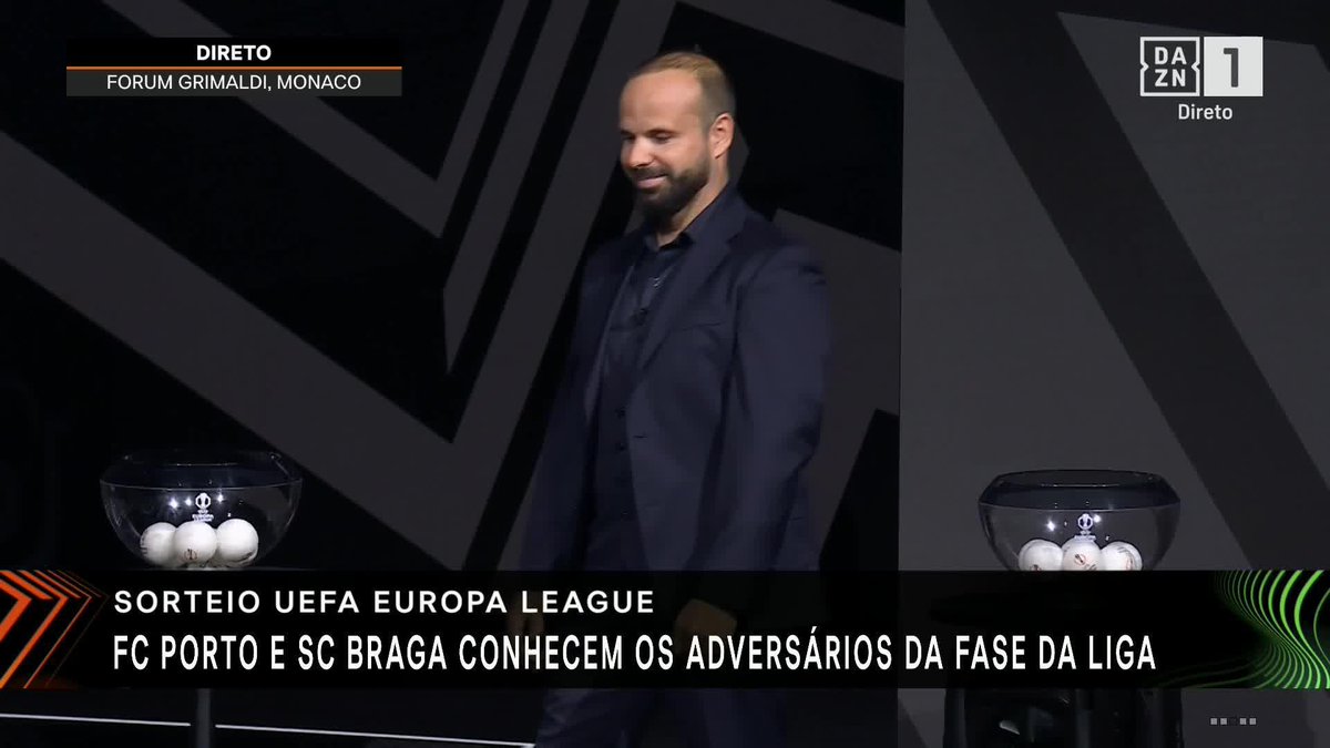 O mágico português Mário Daniel atuou no sorteio da Liga Europa 🔮