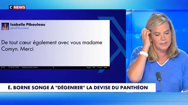 📺 « Pendant qu’Élisabeth Borne organise des soirées pyjamas, d’autres agissent : en Italie, Giorgia Meloni a imposé sa loi sur la sécurité. L’Italie a la dame de fer, nous avons la dame de ne rien faire. » Gabrielle Cluzel sur Face à l’Info (CNEWS)