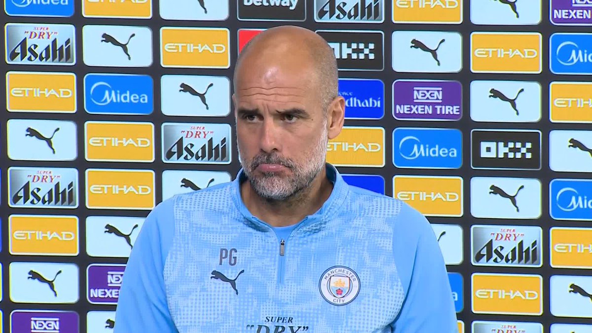 "We are here to help them" Pep Guardiola backs goalkeeper James Trafford after the mistake he made against Spurs, and confirms Rayan Ait-Nouri is fit to face Brighton 🔵