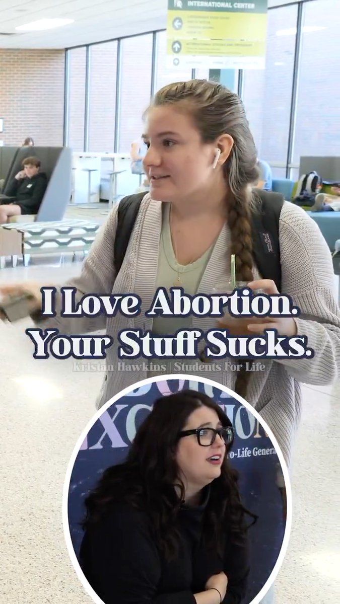 Michigan State University student: “I love abortion.”