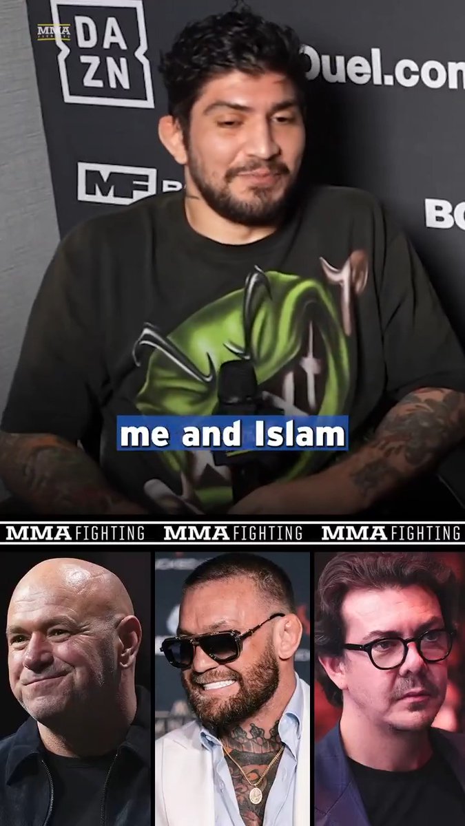 .@DillonDanis knows exactly how he'd want to kick off his UFC run: "Me and Islam for the belt, get to finish that storyline. He punched me in the head five times when I was being held. I get my revenge on him and finish the storyline." (🎥 @joseyoungs)