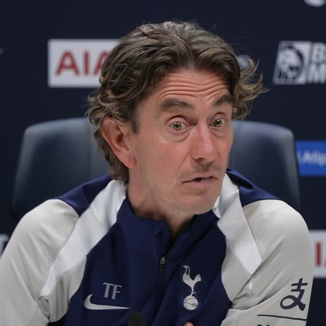 Thomas Frank teases a potential new signing at the Tottenham Hotspur Training Ground 👀