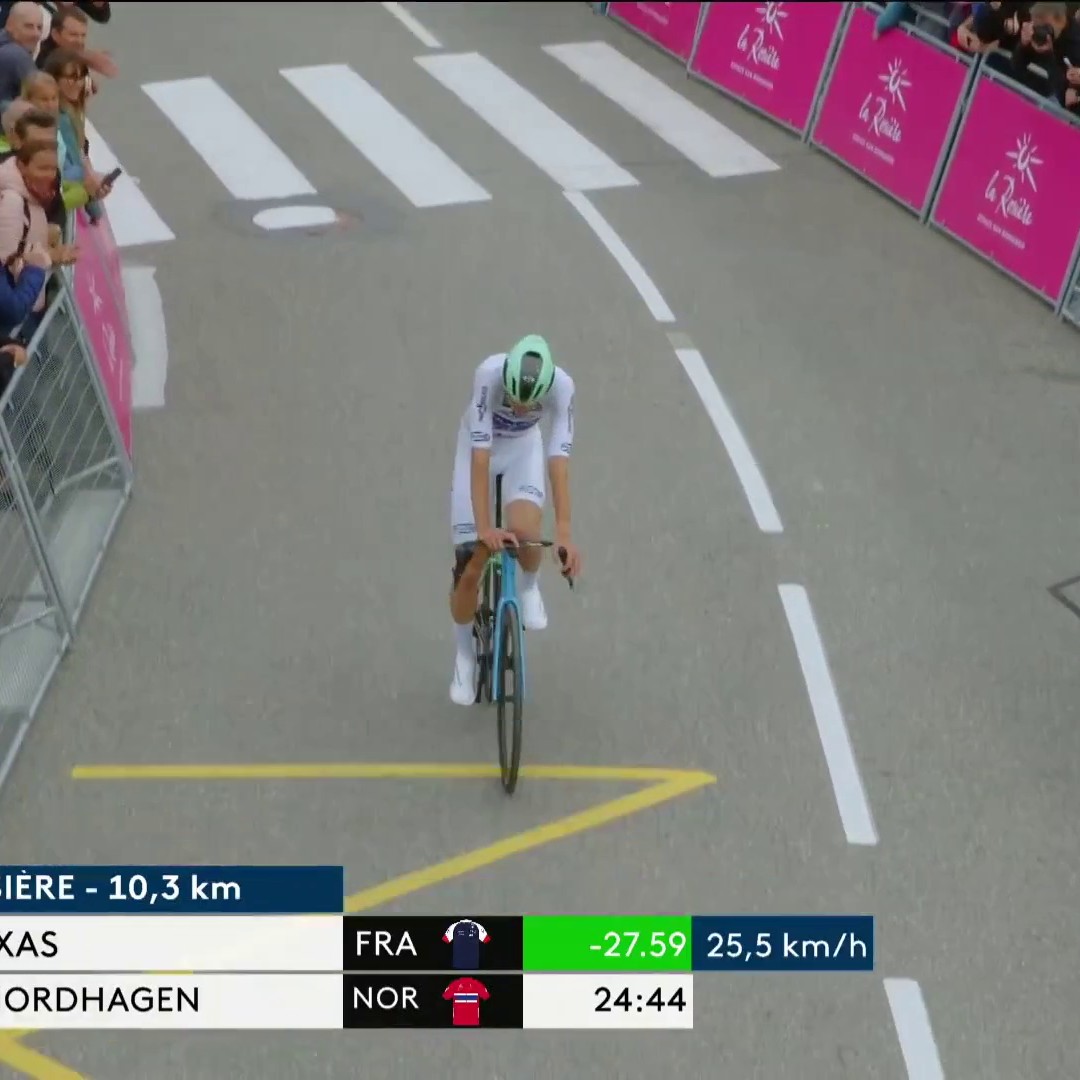 🤯 Incroyable Paul Seixas 🇫🇷 ! Le jeune Français écrase le chrono final pour s'offrir le Tour de l'Avenir à La Rosière 🤩 #TDAV