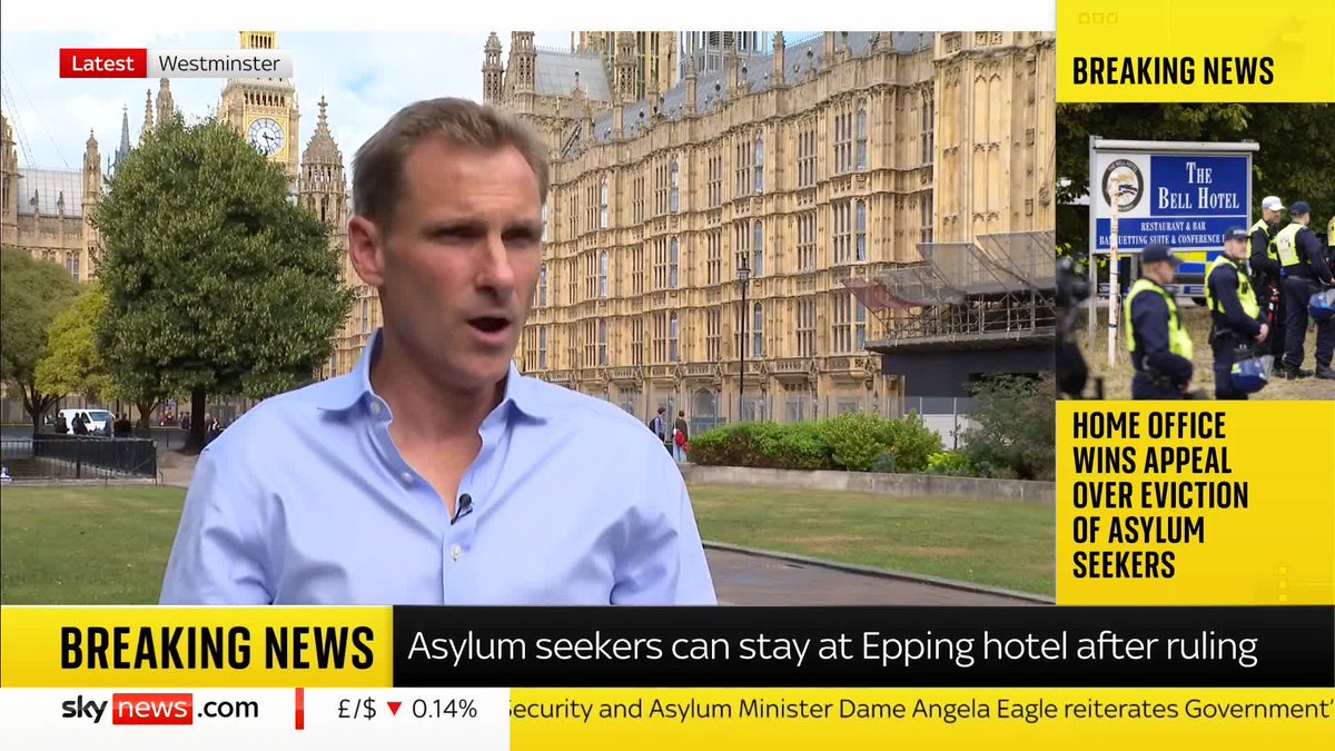 Shadow home secretary Chris Philp accuses the government of having "lost control of our borders" - and blames this for "fuelling" the risk of violent protests. He says Labour has "totally failed" on immigration. Epping live ➡️ 📺 Sky 501 and Virgin 602