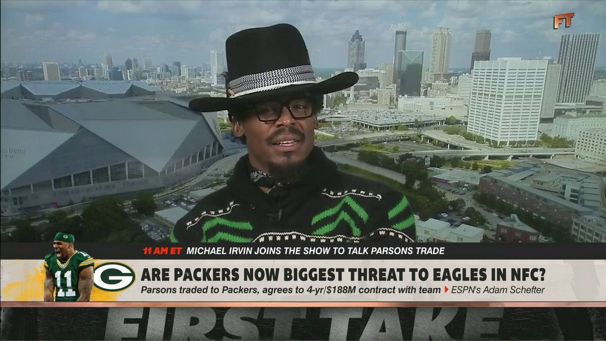 .Cam Newton believes "Green Bay is not even a true threat" to the Eagles after acquiring Micah Parsons 👀