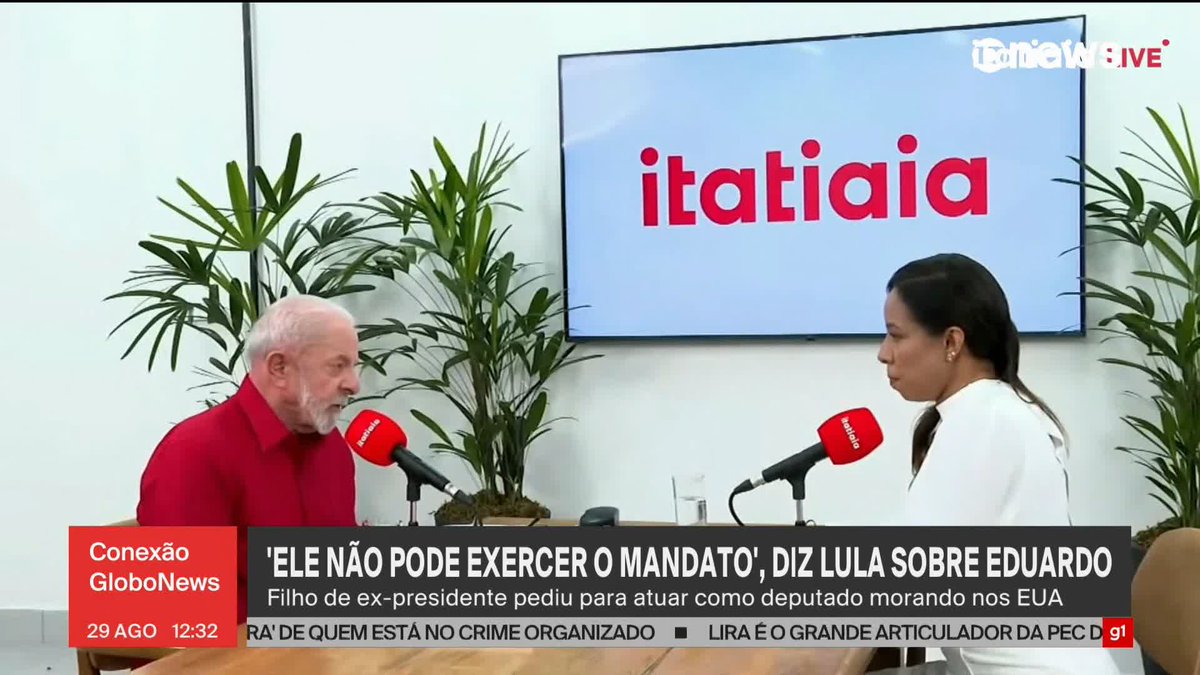 Lula: 'Ele [Eduardo Bolsonaro] não pode exercer o mandato'. #ConexãoGloboNews ➡ Assista à #GloboNews: