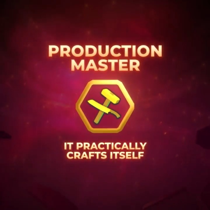 From today 'till the launch of Leagues: CATALYST we'll be sharing some of the Relics that will spice up your adventure.🔥 First up is Production Master! Bend crafts to your will with huge stat boosts. 🧑‍🍳