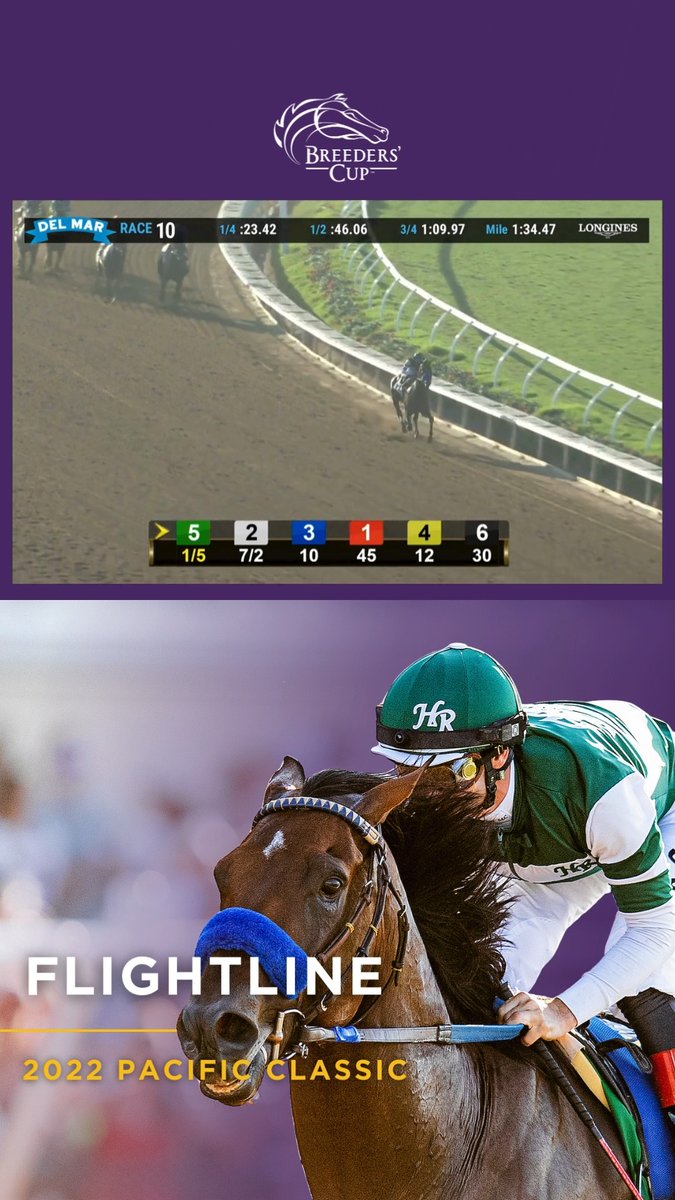 Remember when Flightline won by 19 1/4 lengths in the 2022 Pacific Classic at Del Mar Racetrack, on the road to his #BreedersCup victory? 👑