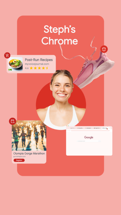 Chrome is for you, and you, and definitely you. Customize to find all the ways Chrome can work harder for you. 💪
