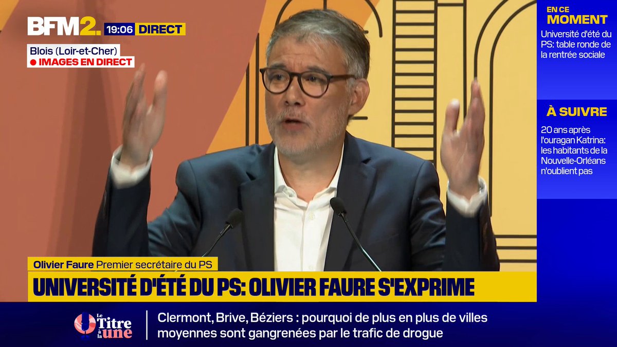 Après le gouvernement Bayrou: "nous sommes volontaires pour être les suivants", annonce Olivier Faure, le Premier secrétaire du PS