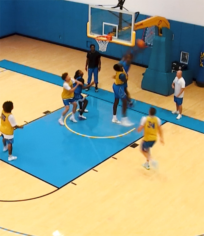 A bird’s eye view, with 𝐄𝐫𝐢𝐜 𝐃𝐚𝐢𝐥𝐞𝐲 𝐉𝐫. #GoBruins | Eric Dailey Jr 🏀😤