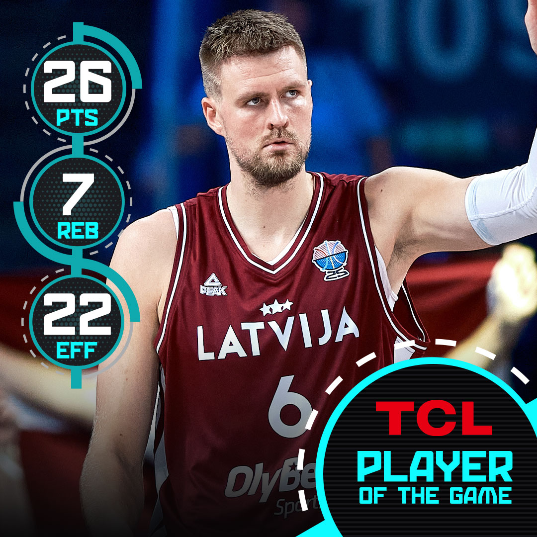 KP came up BIG for the hosts Latvia 🇱🇻 to grab their first win! #EuroBasket